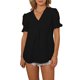 thumbnail image 1 of Sunloudy, camisas de gasa salvaje a la moda para mujer, blusas sueltas informales de verano de manga corta con lunares suizos de Color sólido Sunloudy  S M L XL XXL, 1 of 5