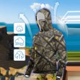 thumbnail image 4 of Sun Protection Shirt,Men's Hooded UPF 50+ Sun Protection T Shirts Long Sleeve Ice Silk Mask Tops Summer Casual Camouflage Rash Guard, 4 of 9