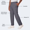 thumbnail image 3 of Pantalón deportivo Hanes Ecosmart de felpa gruesa color carbón talla M, 3 of 7