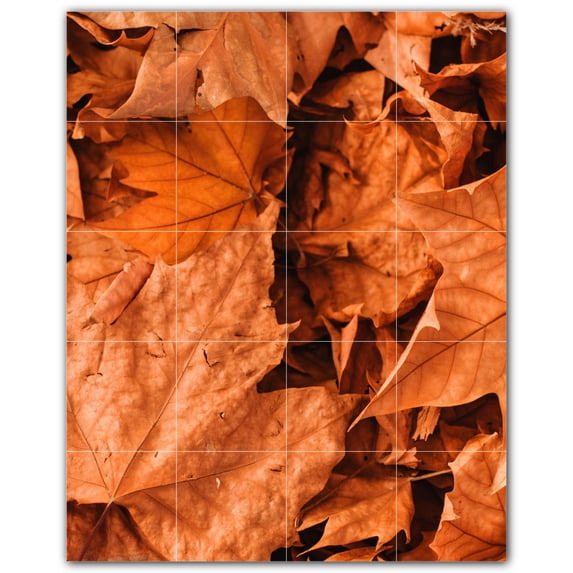 Picture-Tiles.com: Autumn Ceramic Tile Wall Mural WAL500032-45S. 17"W x 21.25"H using (20) 4.25" x 4.25" Ceramic Tiles-Satin Finish
