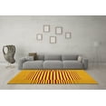 thumbnail image 3 of Ahgly Company Machine Washable Indoor Square Abstract Yellow Contemporary Area Rugs, 7' Square, 3 of 4