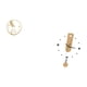 thumbnail image 5 of Figura De Escultura De Cristal Con Soporte Para Adorno, Ideal Para Pasillo, Chimenea, Dormitorio, Oficina, Con Grandes Números Romanos, Decoración Silenciosa, Reloj Colgante., 5 of 8