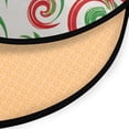 thumbnail image 3 of 36.2 Inch Round Floor Mat Red and Green Swirls Carpet Decor Rug for Living Room Bedroom, 3 of 6