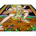 thumbnail image 3 of Crafts of India Flying Lord Hanuman Cotton Wall Hanging Painting : Size 43"x30" Inches, 3 of 8