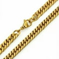 thumbnail image 4 of Women Men's Gold Plated Stainless Steel Curb Cuban Link Chain Necklace Jewelry, 4 of 8