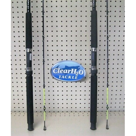 2PK OKUMA CLASSIC PRO CPDR-86M-CT 8 6 CHARTRUESE TIP TROLLING RODS