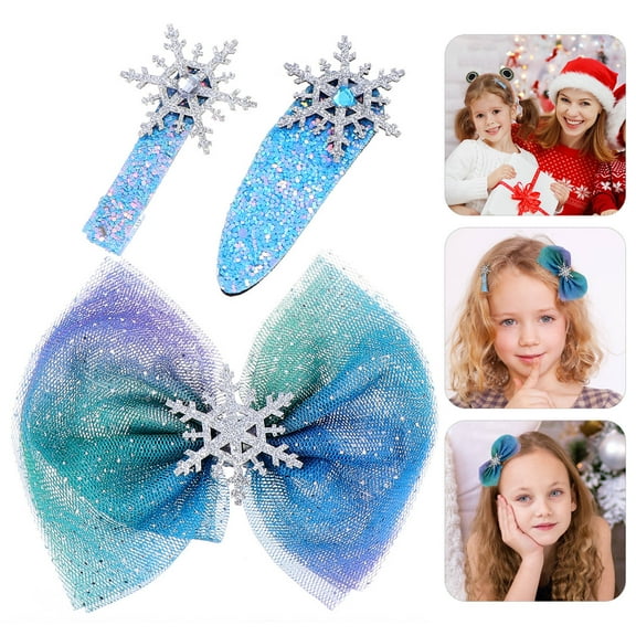 OUNONA 3-Pack Christmas Hair Clips for Women, Holiday Hair Accessories, 10x8cm Festive Winter Style