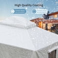 thumbnail image 4 of Gazebo Accessories 12' x 20' Double Roof Universal Winter Gazebo Cover for Hardtop Gazebos,Enclosed Cover with Sidewalls and Mesh Windows Waterproof (White) by domi outdoor living, 4 of 6