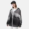 thumbnail image 3 of Daiia Monochrome Leopard Horse UPF 50+ Sun Protection Hoodie Jacket Lightweight Long Sleeve Sun Shirt for Women Men with Pocket Hiking Outdoor-X-Large, 3 of 7