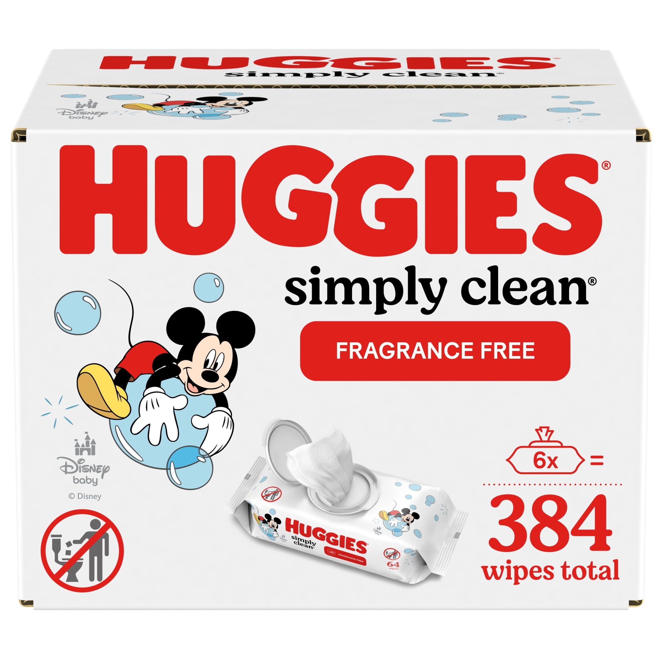 HUGGIES ベビーワイプ Huggies Simply Clean Baby Wet Wipers, Unscented, 1 Pack, 64