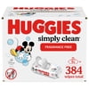 Huggies Simply Clean Unscented Baby Wipes, 6 Flip-Top Packs (384 Wipes Total)
