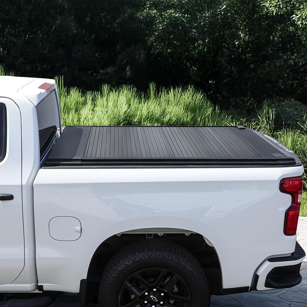 Syneticusa MB Aluminum Retractable Hard Tonneau Cover for 2016-2026 Tacoma 5' (60") Truck Bed