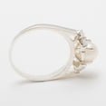 thumbnail image 3 of LBG British Made 10k White Gold Cultured Pearl & Opal Womens Cluster Ring - 33 size options - Size 10.25, 3 of 6