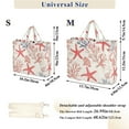 thumbnail image 2 of FORMRS Womens Corduroy Tote Bag Crossbody Shoulder Handbag with Pocket, Starfish Seashell, 2 of 7