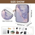 thumbnail image 3 of Haosy Accordion File Organizer Zipper Binder 500 Sheet 6-Tab Expanding File Folder Multi-Pocket 1.2 Inch 3 Ring Purple Gold Marble, 3 of 7
