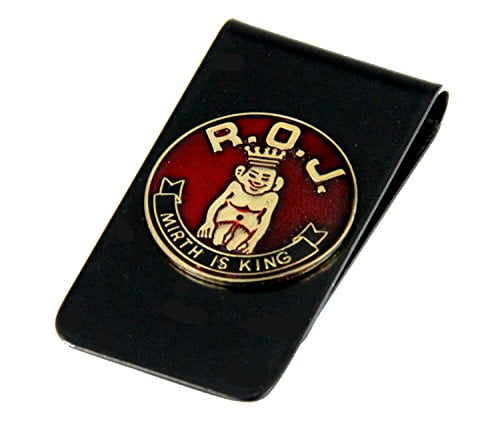 Shriner ROJ Tie Chain Biliken Royal Order Of Jesters Tie Clip Gift Box Included 