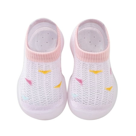 

TAIAOJING Boys Girls Socks Shoes Toddler Breathable Mesh The Floor Socks Non Slip Prewalker Shoes For 18-24 Months