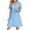 Light Blue, variant on BXINGOHAI Womens Casual Dresses Short Sleeve V-Neck Dress Shift Dress Summer Dresses for Women 2025 Mint Green,M