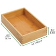 thumbnail image 4 of mDesign Bamboo Drawer Organizer Tray for Kitchen Storage - 6 Pack -Natural, 4 of 8