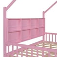 thumbnail image 3 of Bellemave Full House Bed with Storage Drawers and Shelves, Kids Playhouse Bed Frame for Girls & Boys, Wood Montessori Bed (Pink), 3 of 11