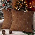 thumbnail image 1 of Lanpn Christmas 45x45 Throw Pillow Covers Set of 2, Winter Star Chrismas Tree Throw Pillow Cases Soft Plush Faux Fur Wool 18 x 18 Winter Cushion Cover, 1 of 5
