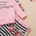 thumbnail image 4 of Styles I Love Baby Toddler Girls Daddy's Little Princess Flower Long Sleeve Top and Pants, Headband 3pcs Cotton Outfit (90/12-18 Months), 4 of 10