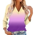 thumbnail image 2 of Hearthz Raglan 3/4 Sleevets for Women V Neck Baseball Jersey Contrast Tops for Women Trendy Fall Womens Blouses, 2 of 7