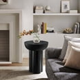 thumbnail image 4 of Caspian Round Concrete Side Table in Black, 4 of 10