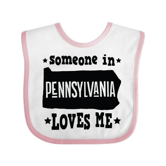 Inktastic Someone in Pennsylvania Loves Me Boys or Girls Baby Bib