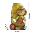 thumbnail image 2 of Harvest Scarecrow Figurine with Wheat and Pumpkin – Autumn Fall Tabletop Decoration for Home, Office, or Thanksgiving Display, 2 of 3
