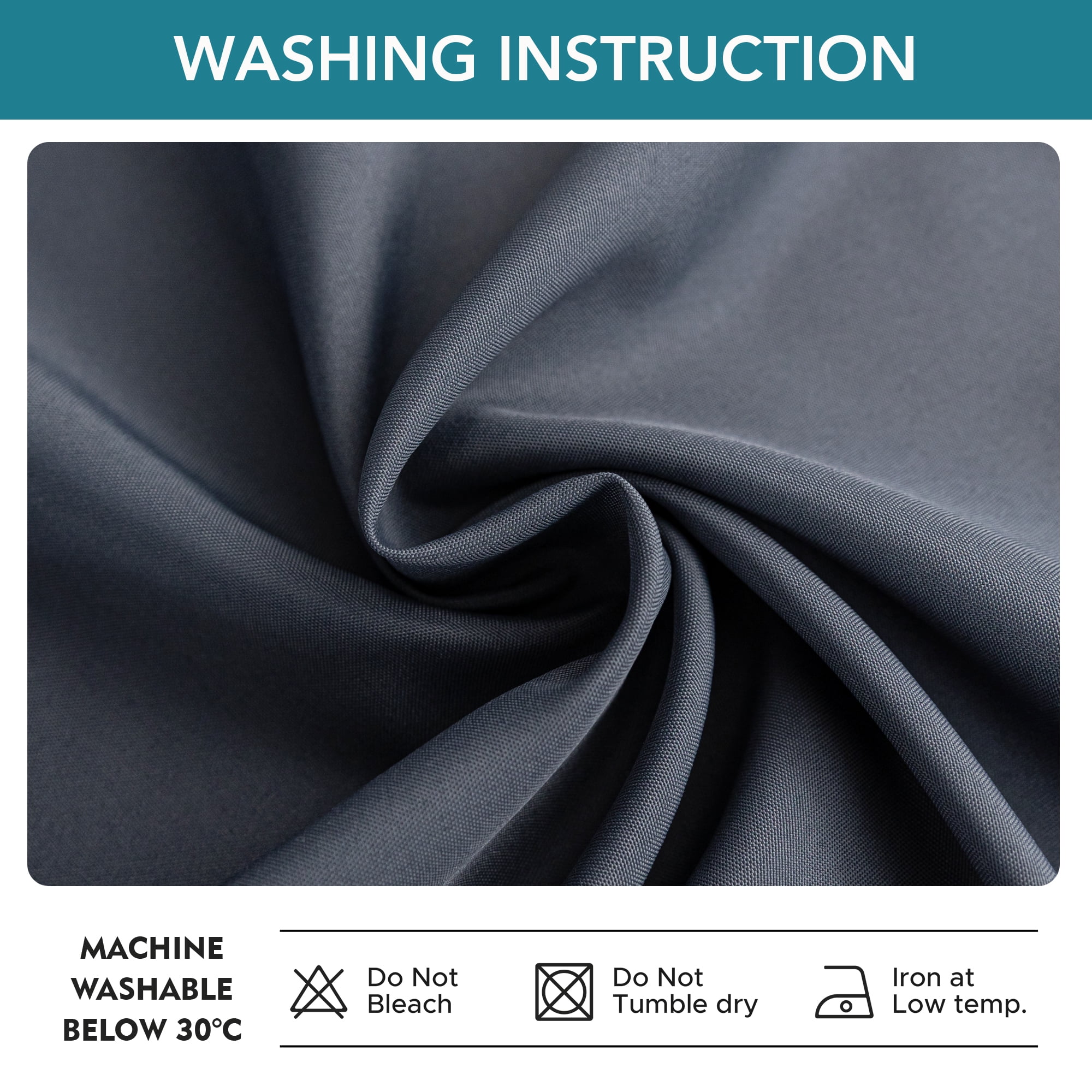 LUSHVIDA Outdoor Curtains for Detachable Sticky Tab Top Patio Waterproof Outside Curtains for Gazebo, Porch, Pergola, Privacy Curtain, 54 x 108 inch, 1 Panels, Grey