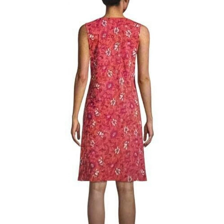 Lands End Womens Cotton Sleeveless Jersey Dress Pink Small Walmart