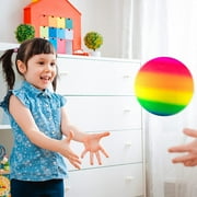 Bedwina Rainbow Playground Balls - 8.5Inch (Pack of 4) Rubber Bouncy Inflatable Balls for Kids and Adults, Indoor and Outdoor Games, kickball, Dodgeball, Four Square, Dodge Ball, Handball