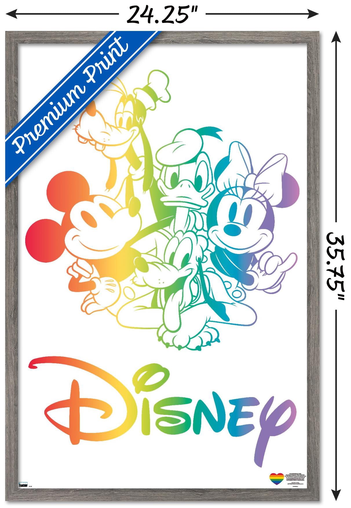 Disney Mickey Mouse - Pride Wall Poster, 22.375" x 34" Framed