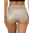 thumbnail image 3 of INSPIRE CHIC Women's High Waisted Lace Brief Shapewear Butt Lifter Tummy Control Panties Bodyshaper S Light Brown, 3 of 4