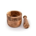 thumbnail image 3 of Handmade Acacia Wood Mortar and Pestle Perfect for Grinder for Herbs, Garlic, Walnut Spices & Kitchen Essentials Usage, 3 of 8