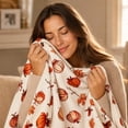 thumbnail image 6 of Tepsmf Fall Fleece Throw Blanket, Autumn Pumpkin Spice and Everything Nice with Harvest Pumpkins Leaves and Wheat, Soft Blanket for Couch,Cozy,Warm,Lightweight,39 x 59 Inch, 6 of 7