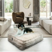 Angle View: Bessie and Barnie Natural Beauty Luxury Extra Plush Faux Fur Rectangle Pet/Dog Bed