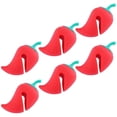 thumbnail image 3 of 6Pcs Plastic Pot Boil Stopper Lovely Pepper Shaped Pot Pan Boil Lifter Kitchen Pot Cover Lifter, 3 of 3