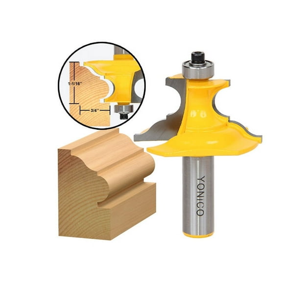 Yonico Pedestal Base & Small Furniture Moulding Router Bit - 1/2" Shank 16157