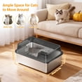 thumbnail image 2 of Stainless Steel Litter Box, XL Enclosed Cat Litter Boxes with Lid for Big Cats and Multi-Cats, High Sided, Anti-Urine Leakage Non-Stick Bottom Include Scoop Easy to Clean, 2 of 6