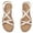 Gold 7023-2307, variant on Ataiwee Women's Flat Slide Sandals - Fashion Adjustable Cross Strappy Braided Flat Summer Shoes.