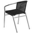 thumbnail image 6 of Flash Furniture Lila Commercial Aluminum and Black Rattan Indoor-Outdoor Restaurant Stack Chair, 6 of 12