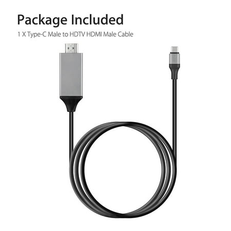 For Samsung Galaxy S8 S9 S9+ Note 9 PC Type C to HDMI HDTV AV TV Cable Adapter (Best Hdmi Cable Company)