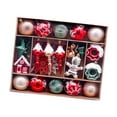 thumbnail image 4 of 45 Adornos Navideños en Bolas, Colgantes y Adornos para el Hogar, Jardín y Exteriores Rojo Verde Marrón, 4 of 9