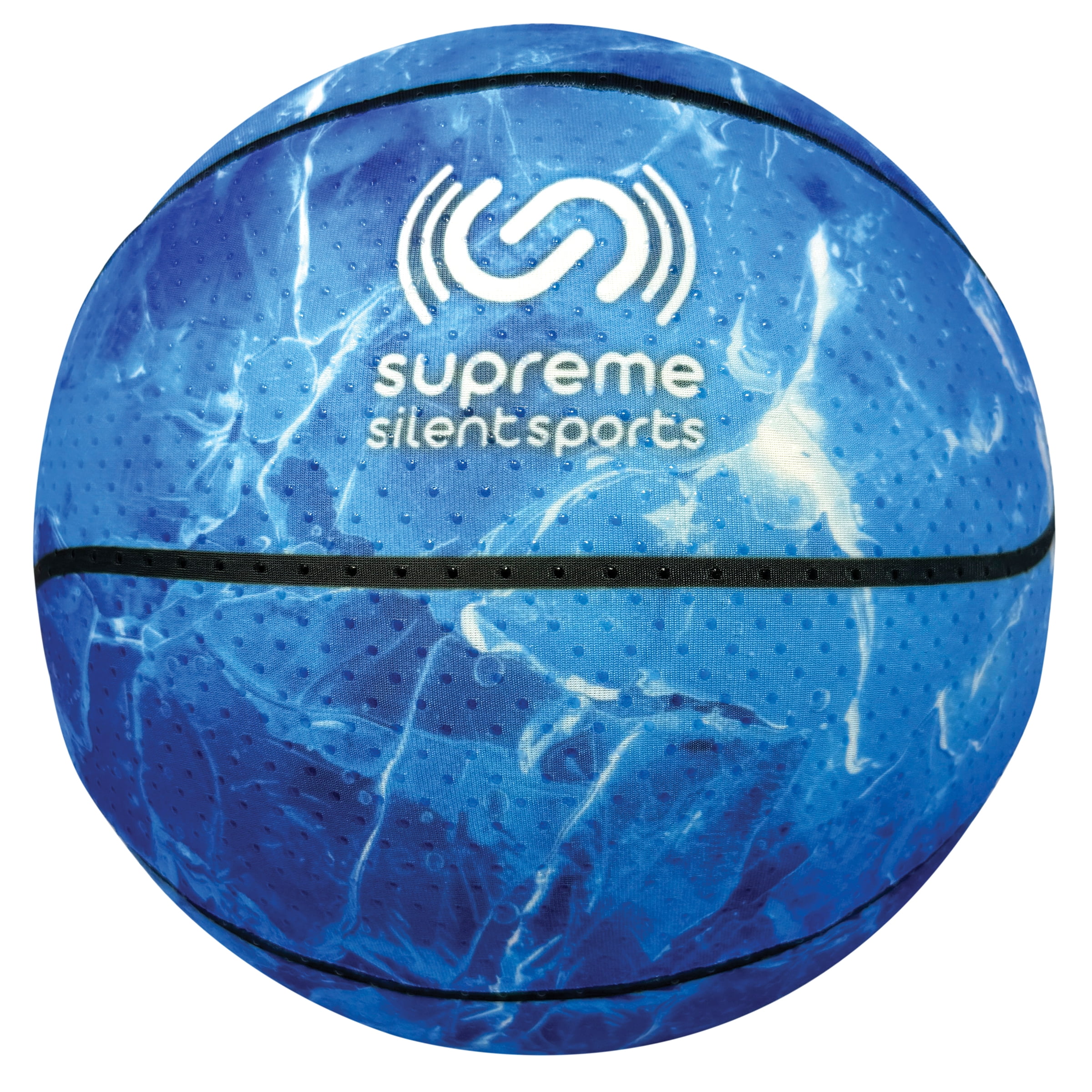 Supreme Silent Sports Size 7 Foam Basketball, Drip Collection, Quiet Indoor/Outdoor Basketball with Rubberized Grip Nodes, Iced Out