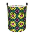 thumbnail image 1 of LNWH Laundry Basket, Retro Flower Decor Pattern Foldable Laundry Hamper With Handles Waterproof, Small, 1 of 8