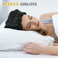 thumbnail image 5 of AOWOO 3 Pcs Satin Silk Hair Bonnet for Sleeping, Extra Large Double-Layer Adjustable Hair Bonnet for Long Short Hair Curly Braids Hair, Hair Bonnets for Woman and Men(Black), 5 of 8