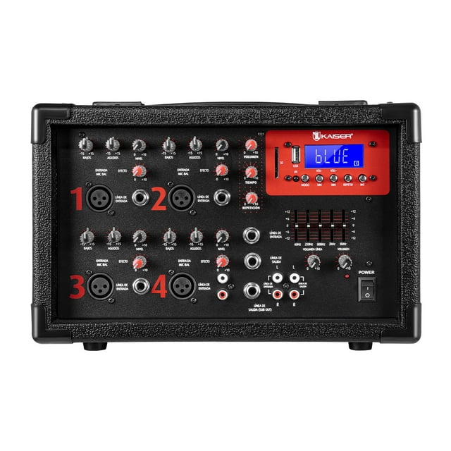 Consola amplificada 800 W PMPO 4 canales con Bluetooth® 5.3