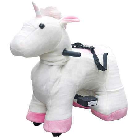 Rechargeable 6V/7A Plush Animal Ride On Toy for Kids (3 ~ 7 Years Old) With Safety Belt (Best New Toys For 2 Year Olds)
